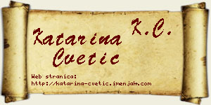 Katarina Cvetić vizit kartica